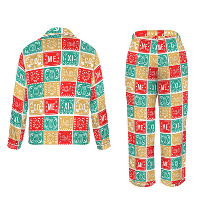 Baha Ranch Colores De Mexico Picado Womens Satin Pajamas