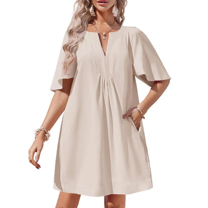 Women's Flutter Short Sleeve Mini Dress