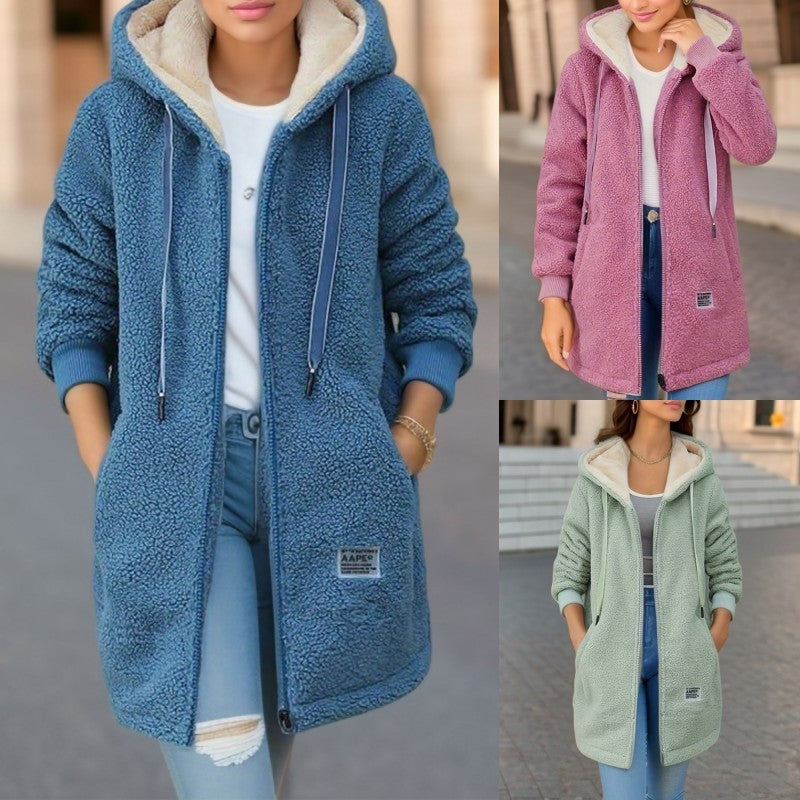 Women’s Long Fleece Zip Hoodie