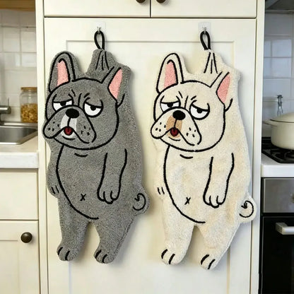 Cute Dog-Shaped Hanging Hand Towel(1/4 PCS)
