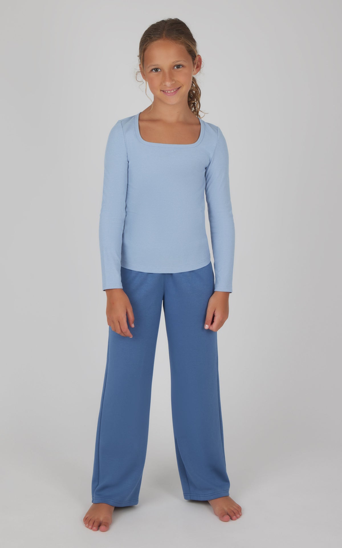 90 Degree by Reflex Girls Heavenly Rib School's Out Square Neck Top and Pant
