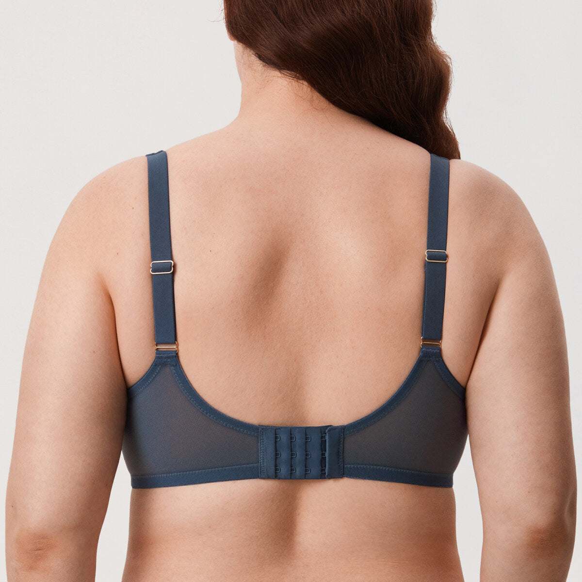Cosnufy Sheer Mesh Balconette Underwire Full Coverage Unlined Bra