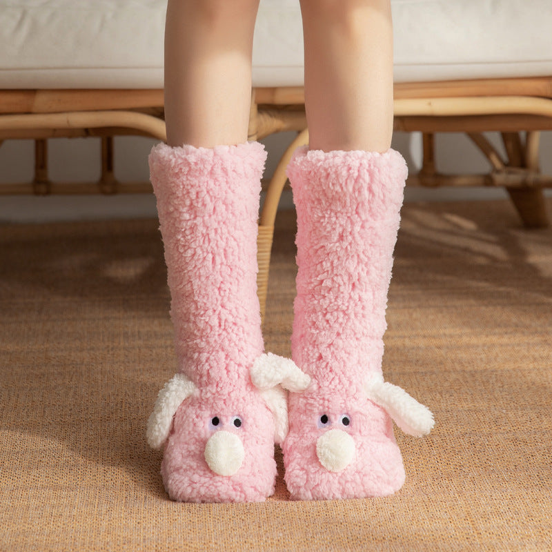 Women’s Cute Cartoon Plush Socks