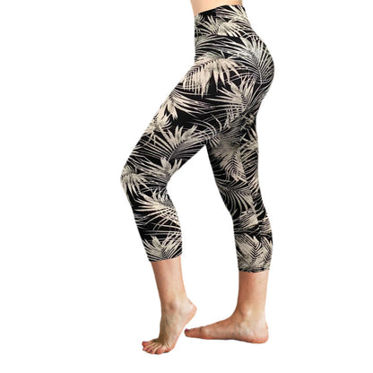 Cropped High-Rise Leggings – USA Flag Print Patriotic Workout Pants