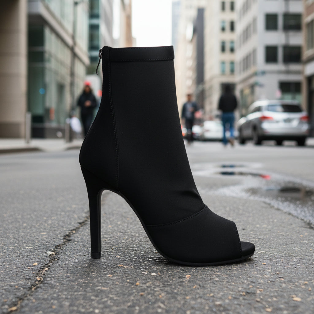 Fishmouth Pointed Stiletto Ankle Boots Women