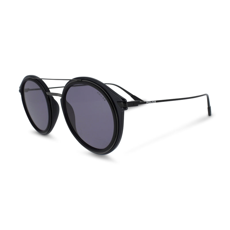 Police Black Round Men's Sunglasses SPL724 *EX DISPLAY*