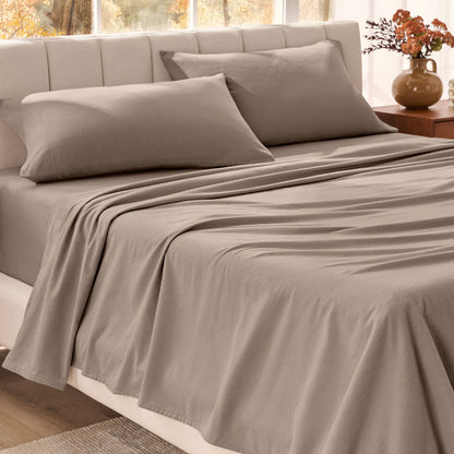 Bare Home Organic Cotton Flannel Sheet Set