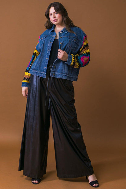 Festival Weave Washed Denim Jacket
