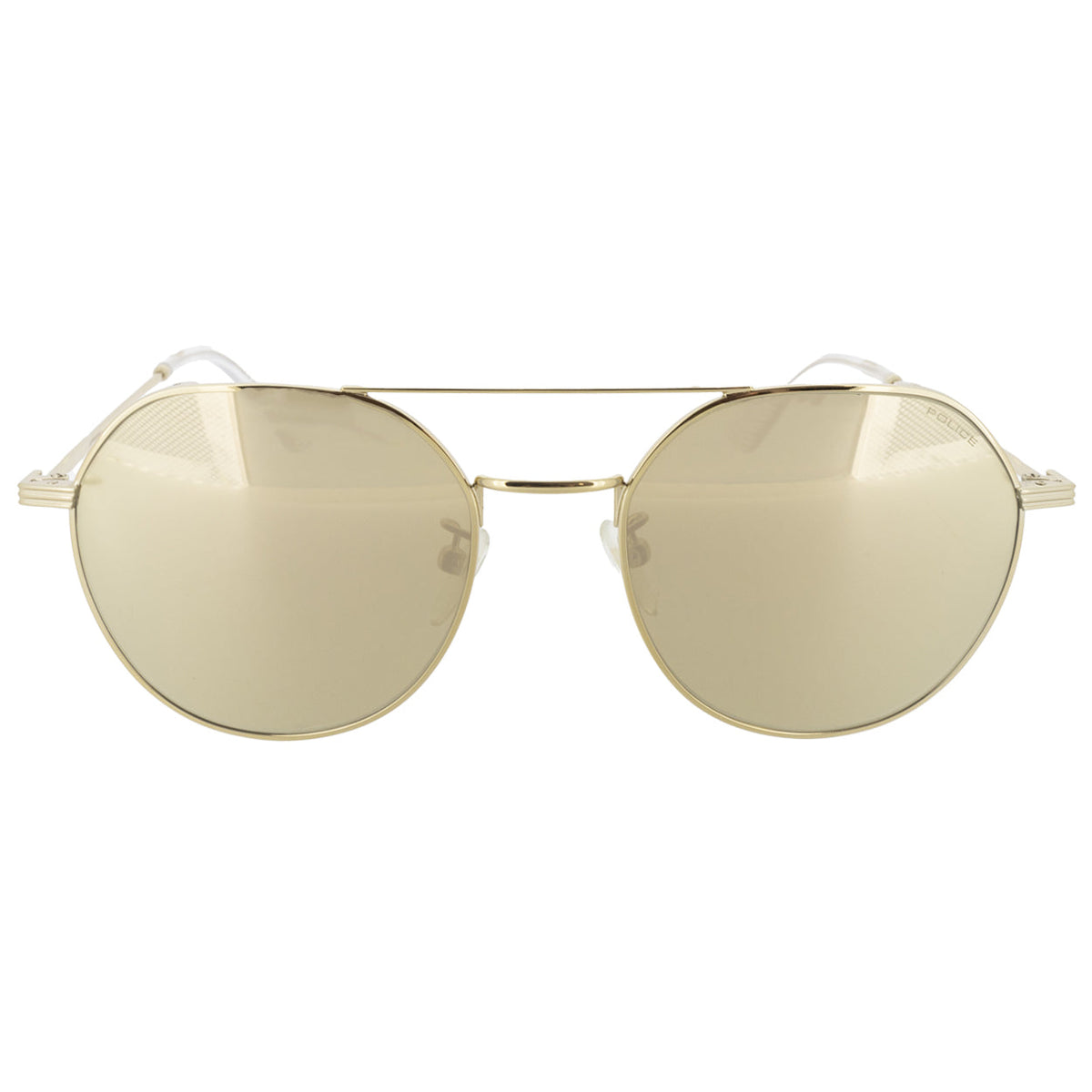 Police Gold Round Men's Sunglasses SPL 459Y *EX DISPLAY*