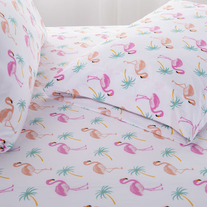 Elegant Comfort 6-Piece Tropical Pattern Bed Sheet Set - Soft as a Hotel Premium Quality