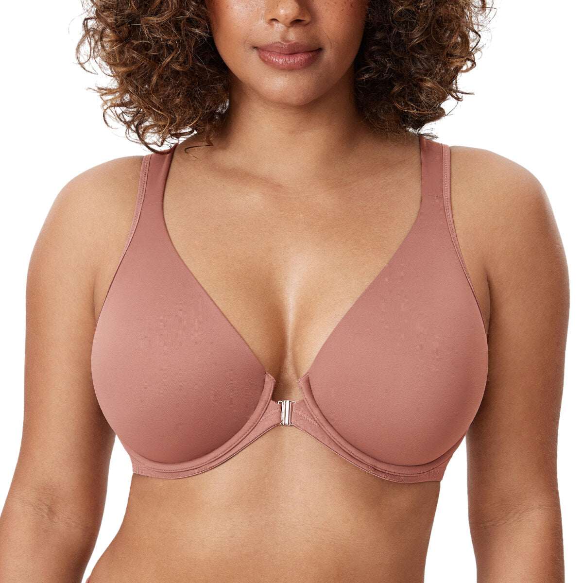 Front Closure Posture Support Underwire Plunge Bra
