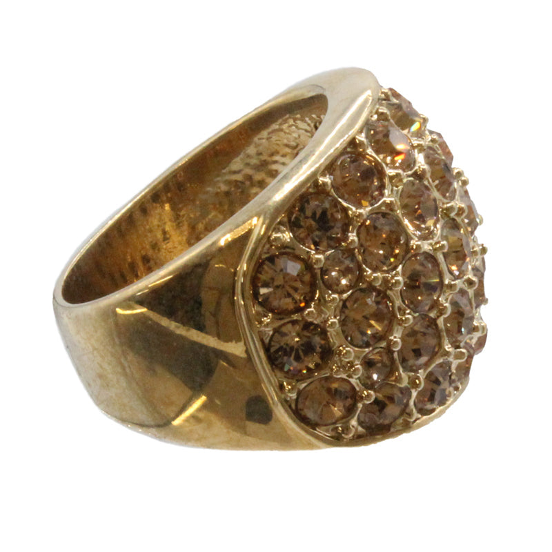 Adrian Buckley Pave Collection Gold Crystal Ring R350S (S)