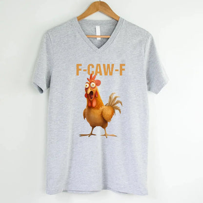 Funny F-Caw-F Rooster Unisex V-Neck T-Shirt