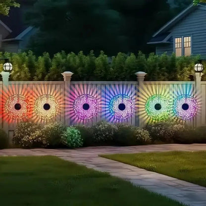 Changing Solar Garden Light with Mandala Projection