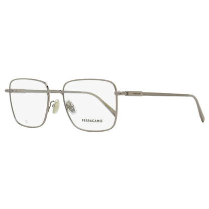 Ferragamo Rounded Rectangular Eyeglasses SF2231 021 Light Ruthenium 53mm