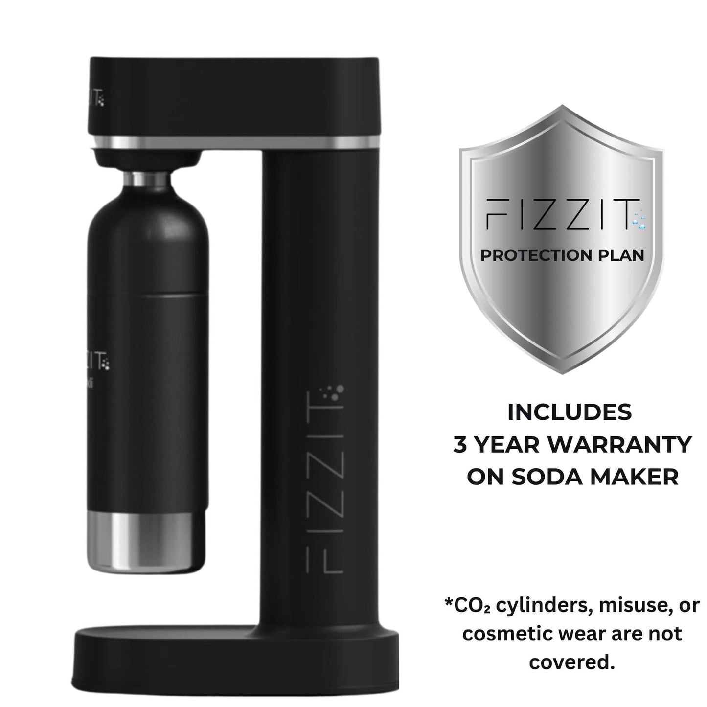 Fizzit™ Spärklï Carbonated Water Soda Maker with Stainless Steel Bottle – Dishwasher Safe Bottles - Sparkling Water Maker