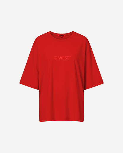 G West Womens Heavyweight Logo Wear Oversized T-Shirt