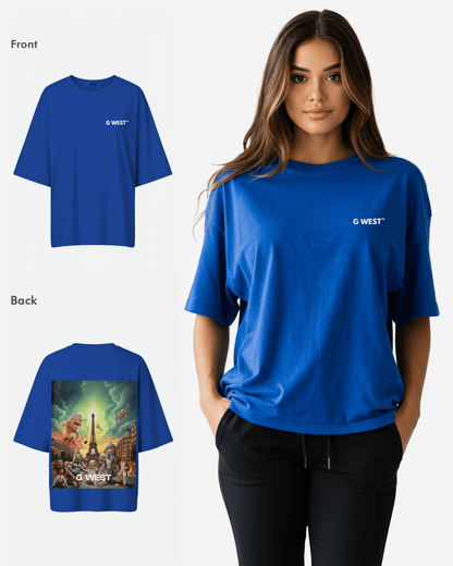 G West Womens In Paris Oversized T-Shirt