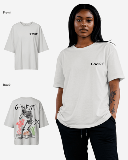 G West Womens Oversized Colors Of Life Tee