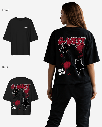 G West Womens Oversized Dazzling Dynamo Tee
