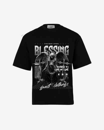 G West Rhinestone Blessing Oversized T-Shirt Mens