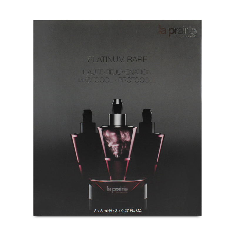 La Prairie Serum Platinum Rare Protocol Skincare Set 3 x 8ml  (Blemished Clearance)