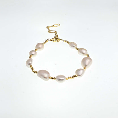 Freshwater Pearl 18k Gold-Plated Sterling Silver Adjustable Station Bracelet