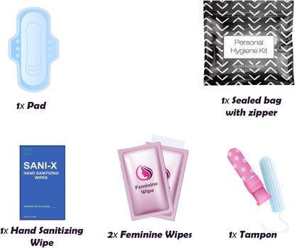 Feminine Hygiene Kits Pack of 10 (Black Treads)