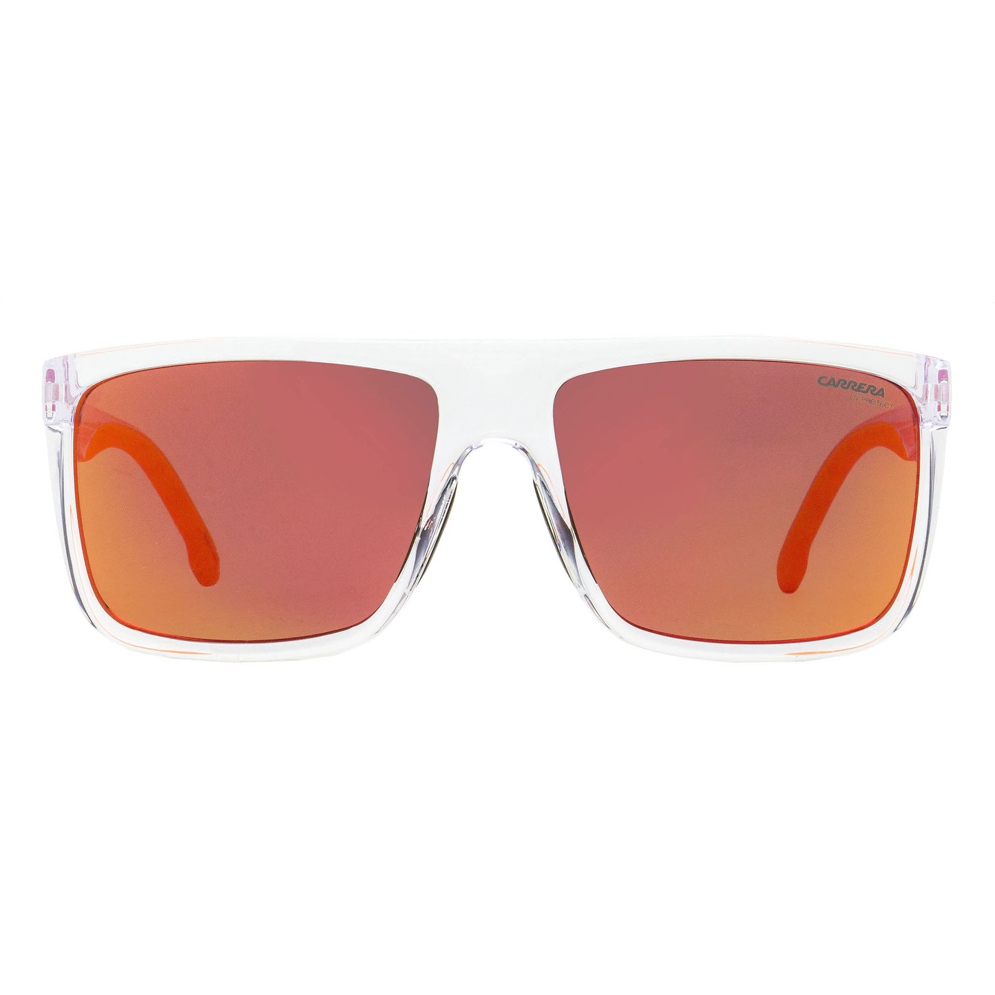 Carrera Flat-Top Rectangular Sunglasses 8055/S 900UZ Crystal/Orange 58mm