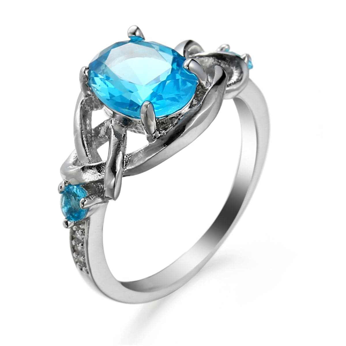 Black Crystal & Cubic Zirconia Halo Baguette Ring
