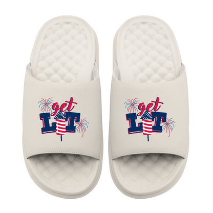 Get Lit Fireworks Motive Slide Sandals