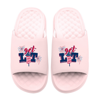 Get Lit Fireworks Motive Slide Sandals