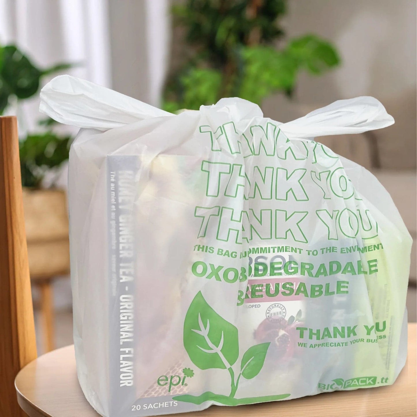 Eco-Friendly Oxo-Biodegradable T-Shirt Carry Bag