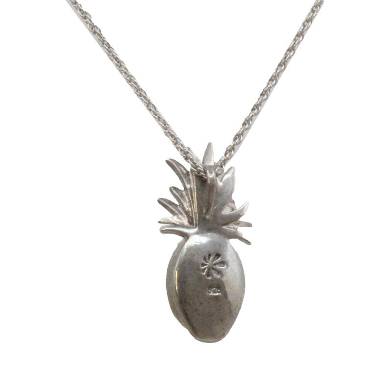 Pineapple Larimar Stone Sterling Silver Chain Necklace By Marahlago