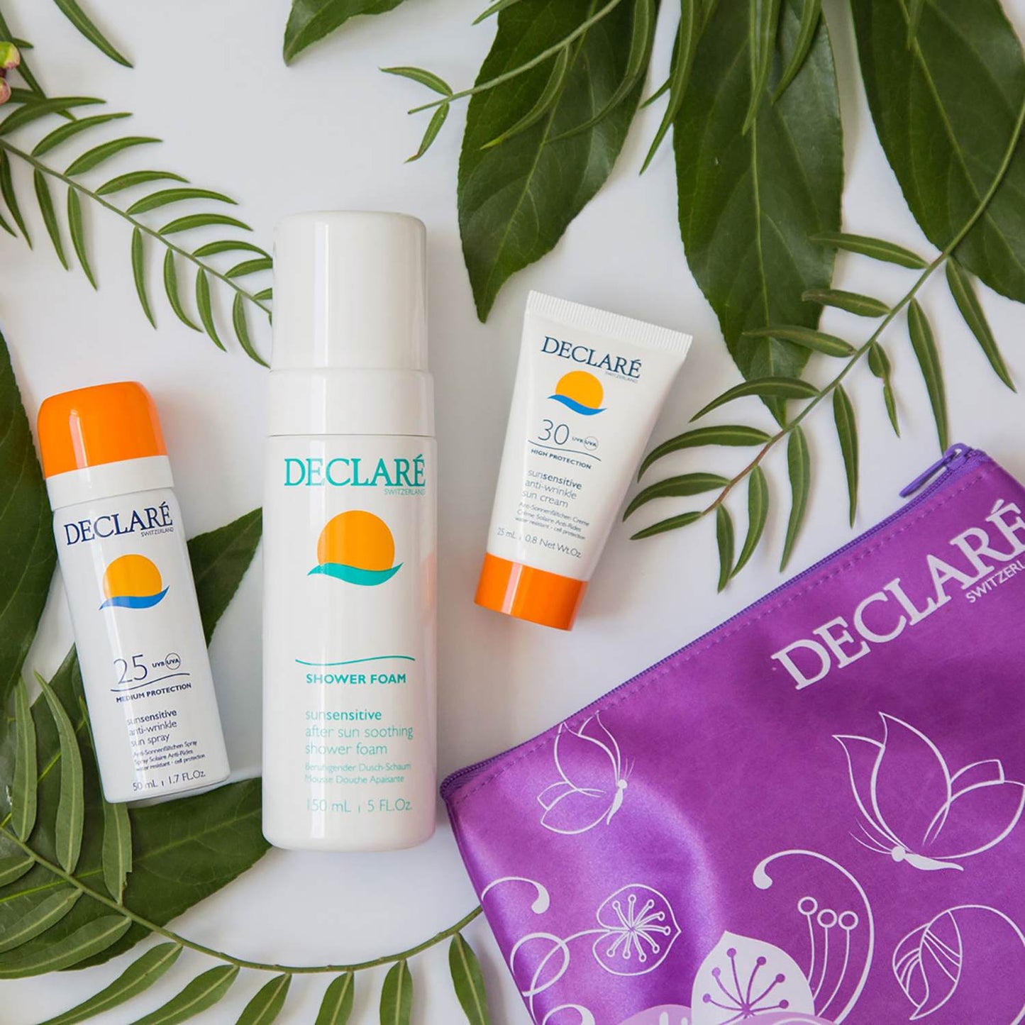 Declare Sun 3 Pc Set Anti-Wrinkle Sun Spray / Cream /  After Sun Shower Foam