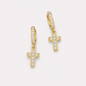 Crystal Cross Earrings