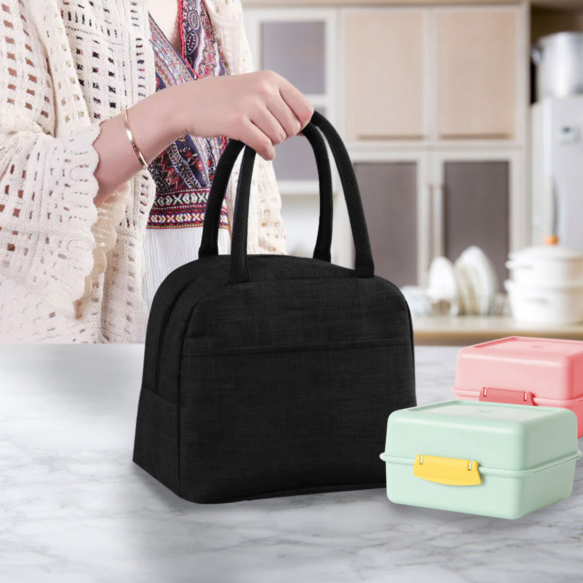 3P EXPERTS Insulated Oxford Lunch Tote