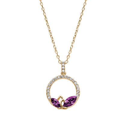 Elegant Dual Marquis Pavé Pendant Necklace – Embellished with Swarovski Crystals