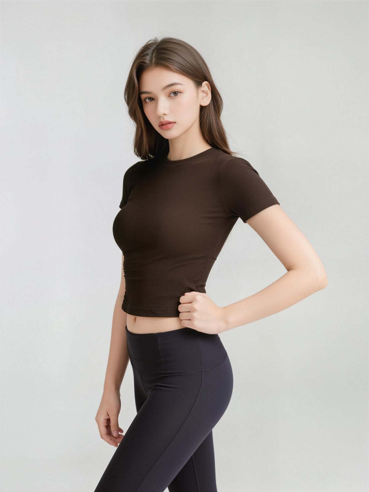 Buttery Soft Built-In Padded Bra Short Sleeve T-Shirt