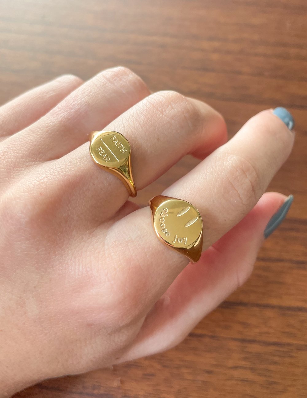 Elevated Faith Gold Choose Joy Ring