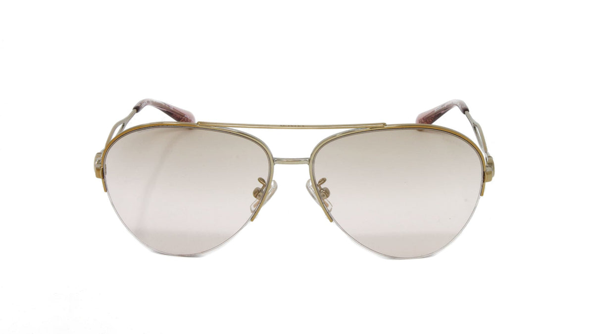 Coach Shiny Gold Women's Aviator Sunglasses