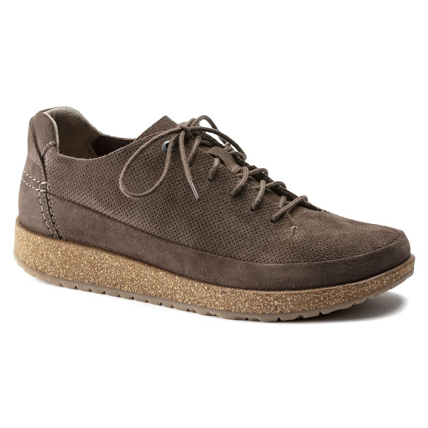 Birkenstock Honneff Light Suede Leather Gray Taupe