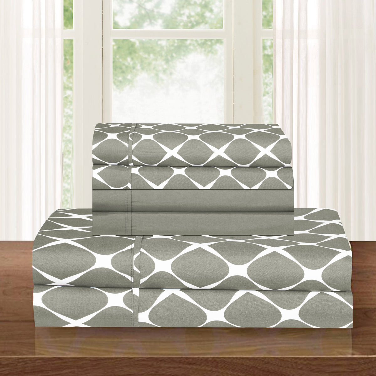 Elegant Comfort 6-Piece Bloomingdale Sheet Set - Comparable to a Hotel Premium Quality