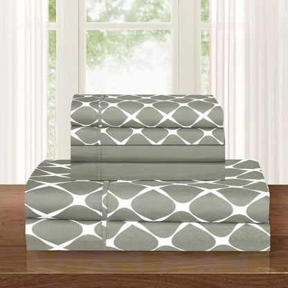 Elegant Comfort 6-Piece Bloomingdale Sheet Set - Comparable to a Hotel Premium Quality