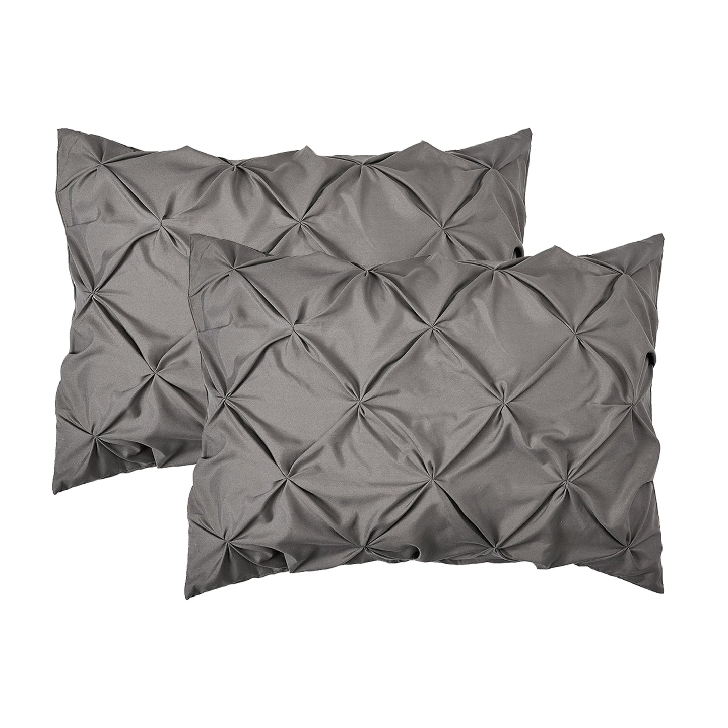 Elegant Comfort 8-Piece Pintuck Pinch Pleated Comforter Set - Includes 4-Piece Sheet Set with Double Sided Storage Pockets