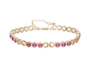 Adjustable Circular Linked Bracelet with Swarovski Crystals by callura