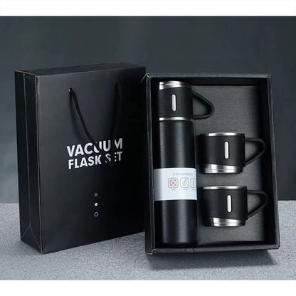 500ml Vacuum Insulated Stainless Steel Thermos with 3 Lids