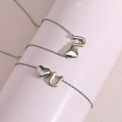 Dainty A-Z Initial Heart Necklace
