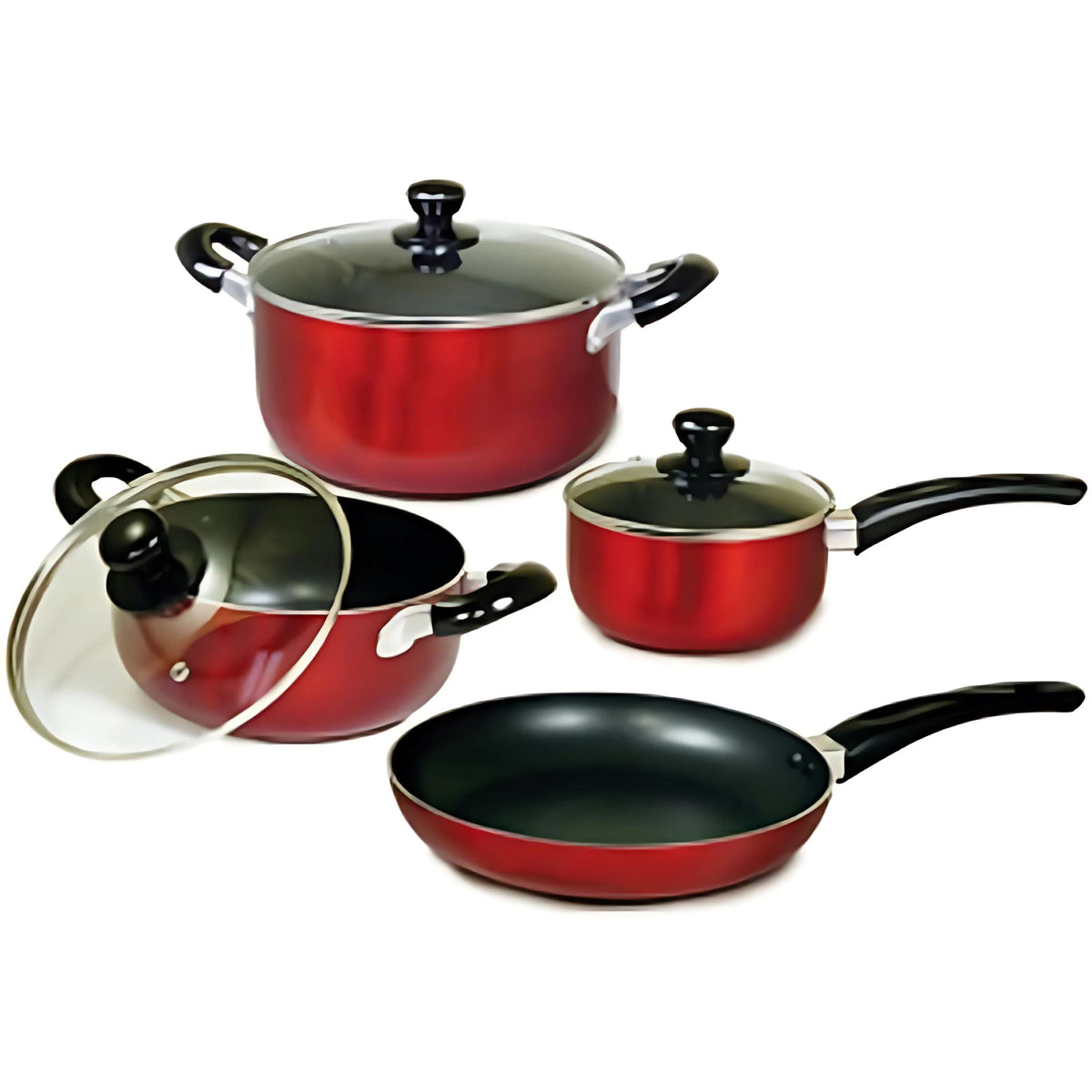 Better Chef 7-Piece Aluminum Non-Stick Cookware Set Metallic