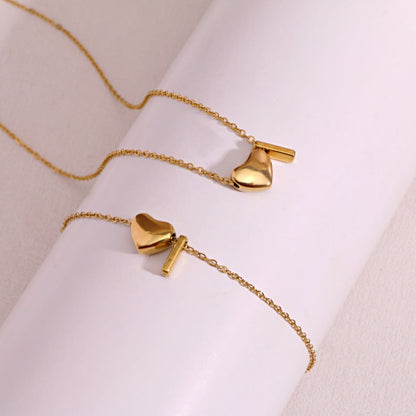 Dainty A-Z Initial Heart Necklace